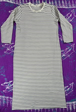 Tuckernuck Pomander Place Navy Stripe Gio Striped Maxi Dress Side Slit XL