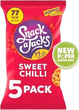 Snack A Jacks Sour Cream & Chive Rice Cakes Crisps Multipack 5 x 19g