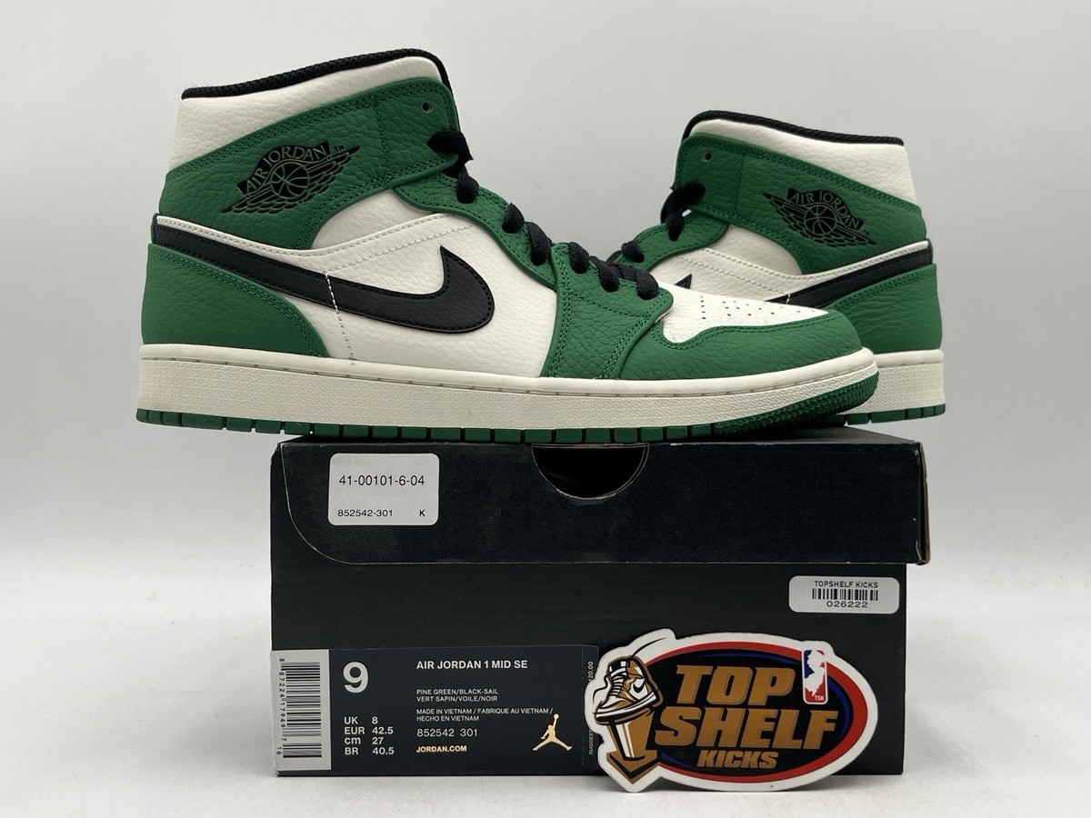 Nike Air Jordan Retro 1 Mid Pine Green 2018 Size 9 Authentic
