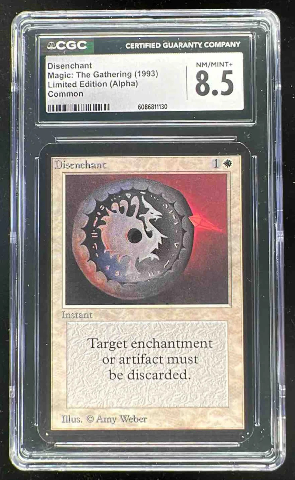1993 Magic: The Gathering Limited Edition Alpha Disenchant CGC 8.5