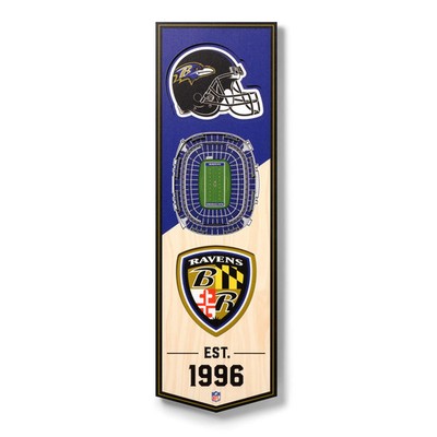 Baltimore Ravens NFL YouTheFan! 3D Stadium Banner Schild
