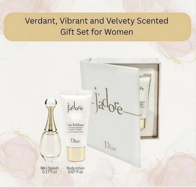 Christian Dior J'adore Gift Set EDP Spray & Body Milk Sample Sizes for Women