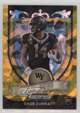 2021 Panini Prizm Draft Picks Crusade Gold Ice Prizm Sage Surratt #177 o8g