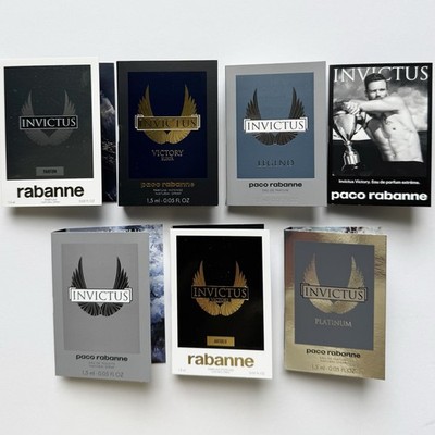 Paco Rabanne INVICTUS Men s Cologne Collection Sample Spray Vials 7pc Set