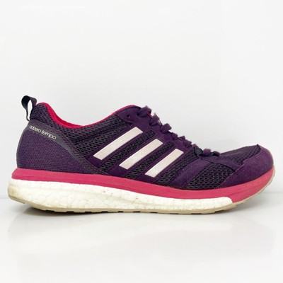 Adidas Womens Adizero Tempo 9 BA8239 Purple Running Shoes Sneakers Size 7.5