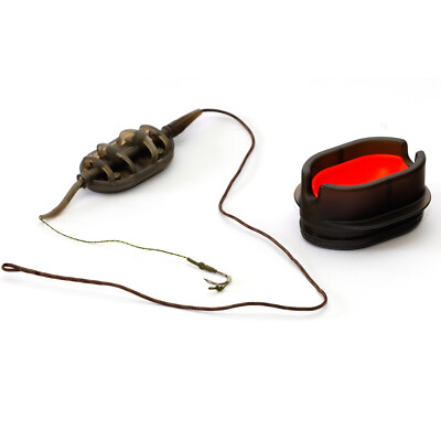 Feeder CLASSIC FLAT für Boilie mit Schimmel Karpfen Futterkorb mit Haken #4 40g