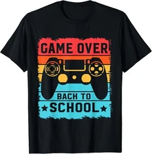 game over back to school for boys Teacher Student Controller Gift Unisex T-Shirt