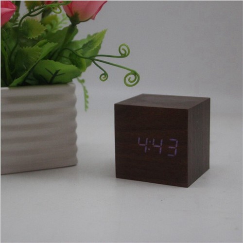 Digital Control Table Clocks Wooden Electronic Voice Alarm Clock LED Temperature - Picture 22 of 28