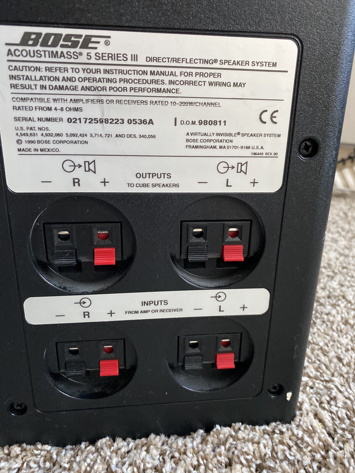 bose acoustimass 5 series ii receiver