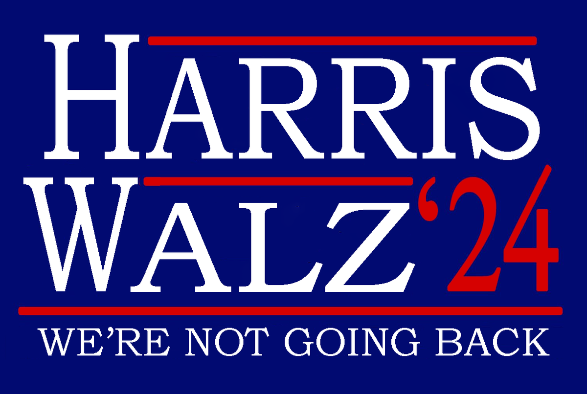 Harris Walz 2024 We&rsquo;re not going backQuality Metal Fridge Magnet 