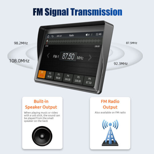 7" Portable Wireless Carplay Car Stereo Radio BT GPS Navigation USB FM + Camera - Picture 7 of 12