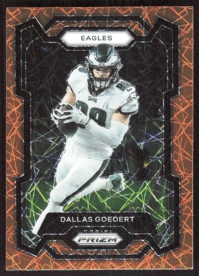 2023 8060E Panini Prizm ORANGE LAZER PRIZM Dallas Goedert Philadelphia Eagles