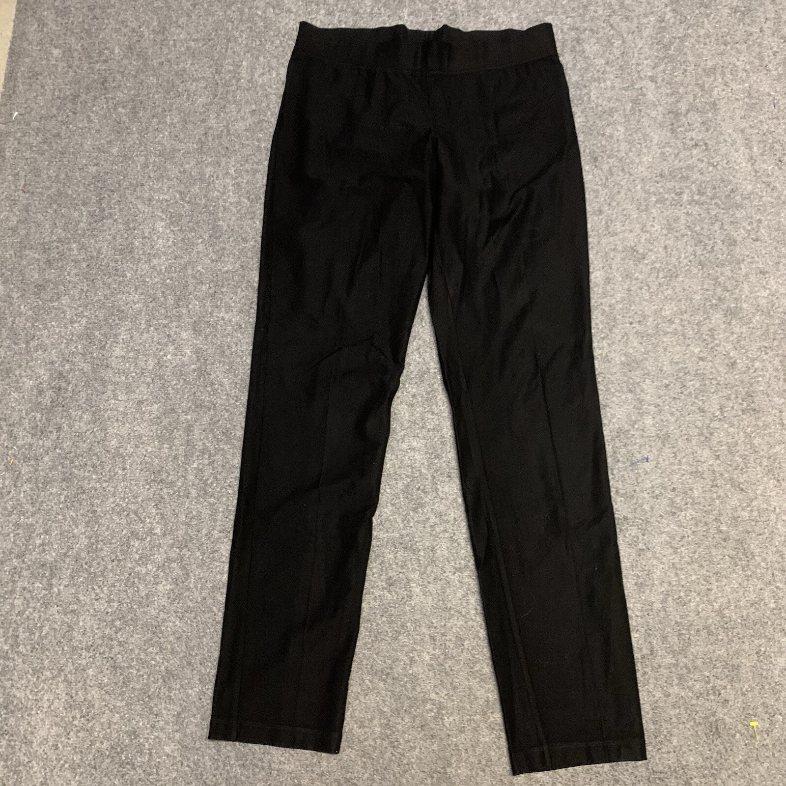 Eileen Fisher Imported Material Blend Pull On Pants Size Medium Black