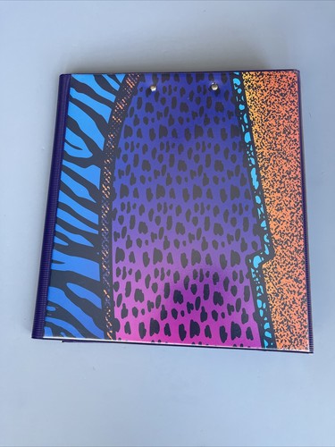 NEW Mead Trapper Keeper Retro 80's Collection Animal Print Folder Portfolio - 第 4/7 張圖片