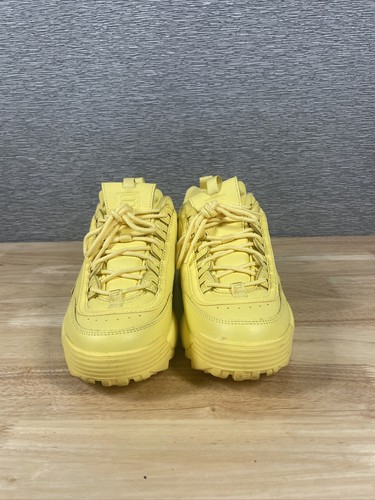 Fila Disruptor II Run Fluorescent Yellow Shoes Women's Size 8 - Picture 6 of 14