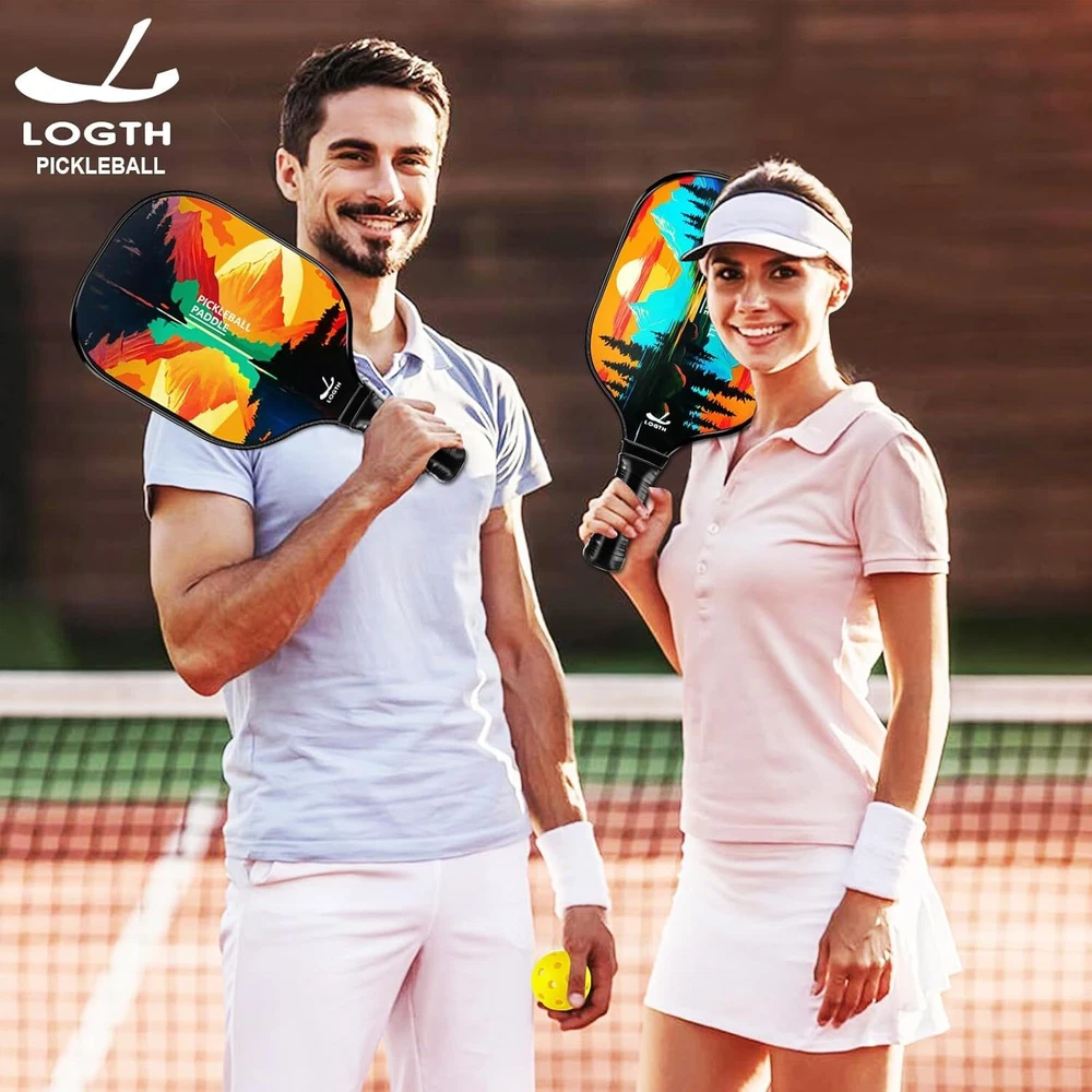 Pickleball Paddles Set of 2 Carbon Fiber 4 Pickleball Balls Bag USAPA Approved
