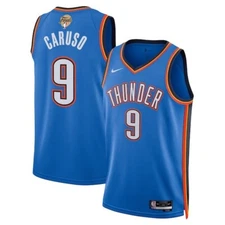 #9 Alex Caruso 2025 Finals Men's Stitched Jersey Blue 