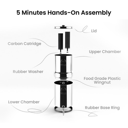 Phoenix Gravity Stainless Steel Water filter, Stand and Fluoride Removal Filter - Picture 26 of 38