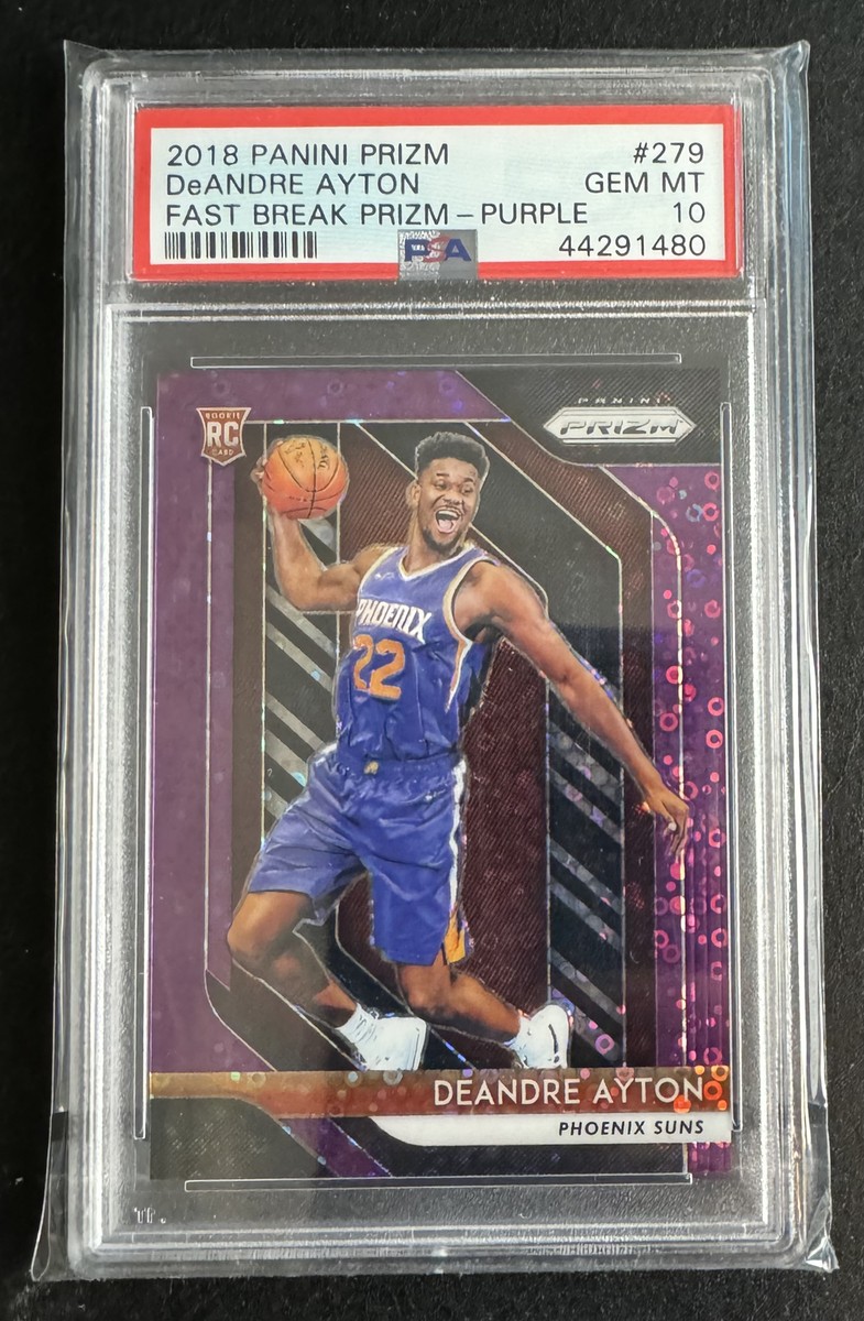 75 Deandre Ayton PSA 10 GEM 2018-19 Panini Fast Break Purple