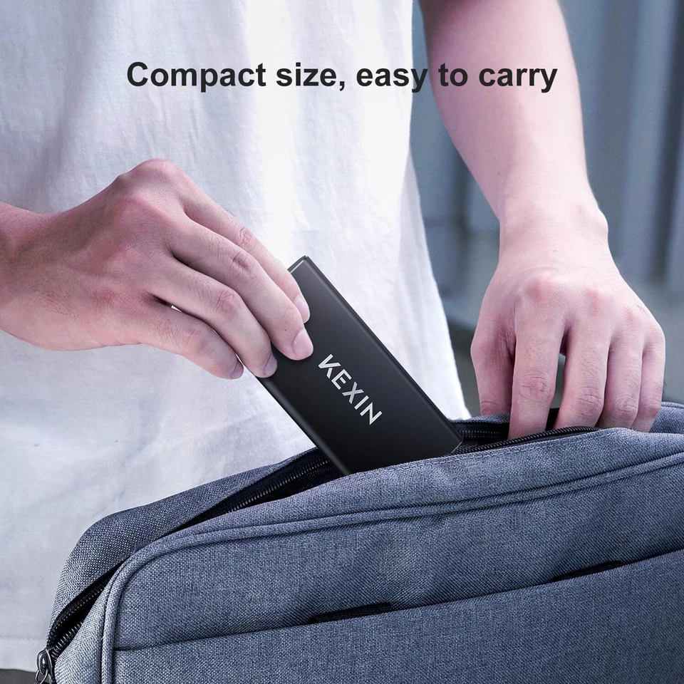 KEXIN Externe Festplatten USB-C Portable SSD USB 3.2 Gen 2 SSD Drive 250GB 500GB - Bild 4 von 4