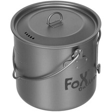 Fox Outdoor  Titan Topf klein mit Deckel und Klappgriffe ca. 1,1 l