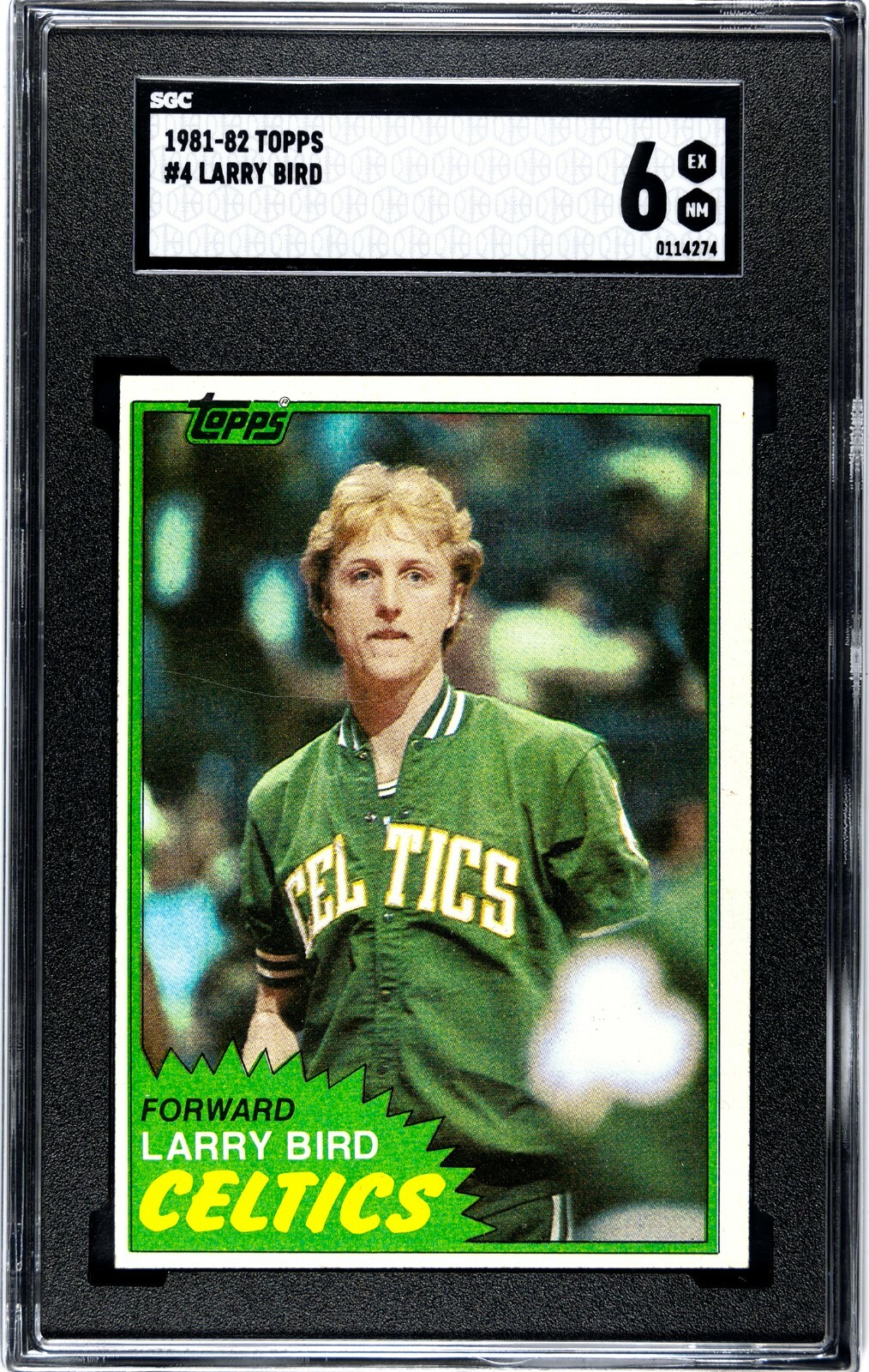 Larry Bird Boston Celtics HOF 1981 Topps Basketball #4 SGC 6 EX-NM