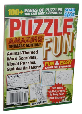 Soap Opera Digest Puzzle Spaß Amazing Tieren Vol. 20 März 2023 Magazin Buch