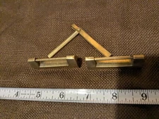 4x Antique Chinese Brass Padlock Vintage Trunk Door Slide Locks with keys