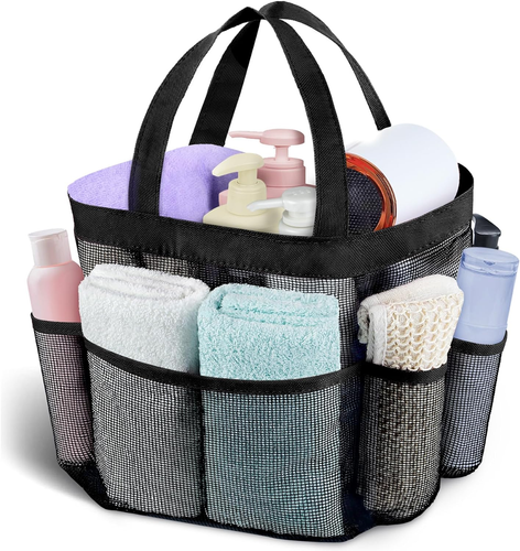Mesh Shower Caddy Portable, Quick Dry Hanging Shower Tote Bag for College