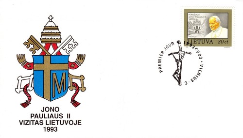 921- FDC VATICAN VISITE PAPE JEAN PAUL II EN LITUANIE