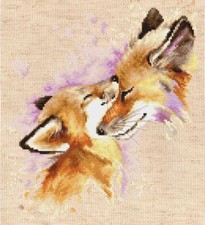 Cross Stitch Kit by LUCA-S - FOXES