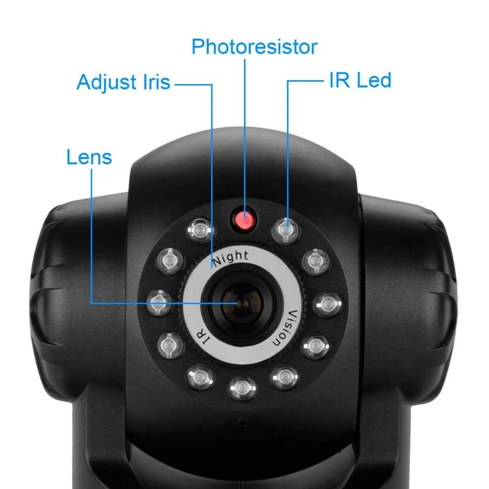 Sricam 720p Wireless IP WiFi Network Home Security Camera Two-Way Audio - image 4 of 4