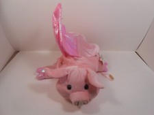Pink Pig with wings velour funny hat When pigs fly Kids