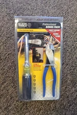 Klein Tools 2-Piece Diagonal Cutting Pliers and 5-in-1 Multi-Nut Driver Tool Set