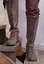 Medieval leather boots / Cosplay leather shoes