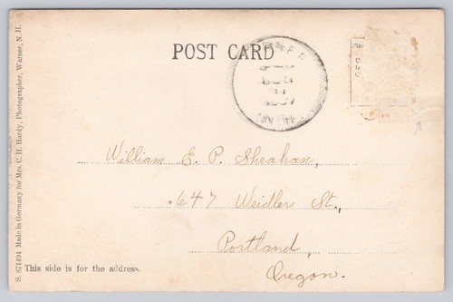 B & M Boston & Maine Depot Warner New Hampshire NH 1907 UDB - Picture 2 of 2