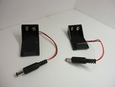 2 Pack 9V Battery Holder Socket Case Box With Power Plug Connector for Arduino