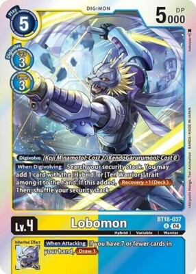 Lobomon - BT18-037 NM - Digimon TCG