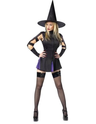 Spell Binding - Witch Fantasy Costume by Fun World - Woman's S/M - Black, Purple