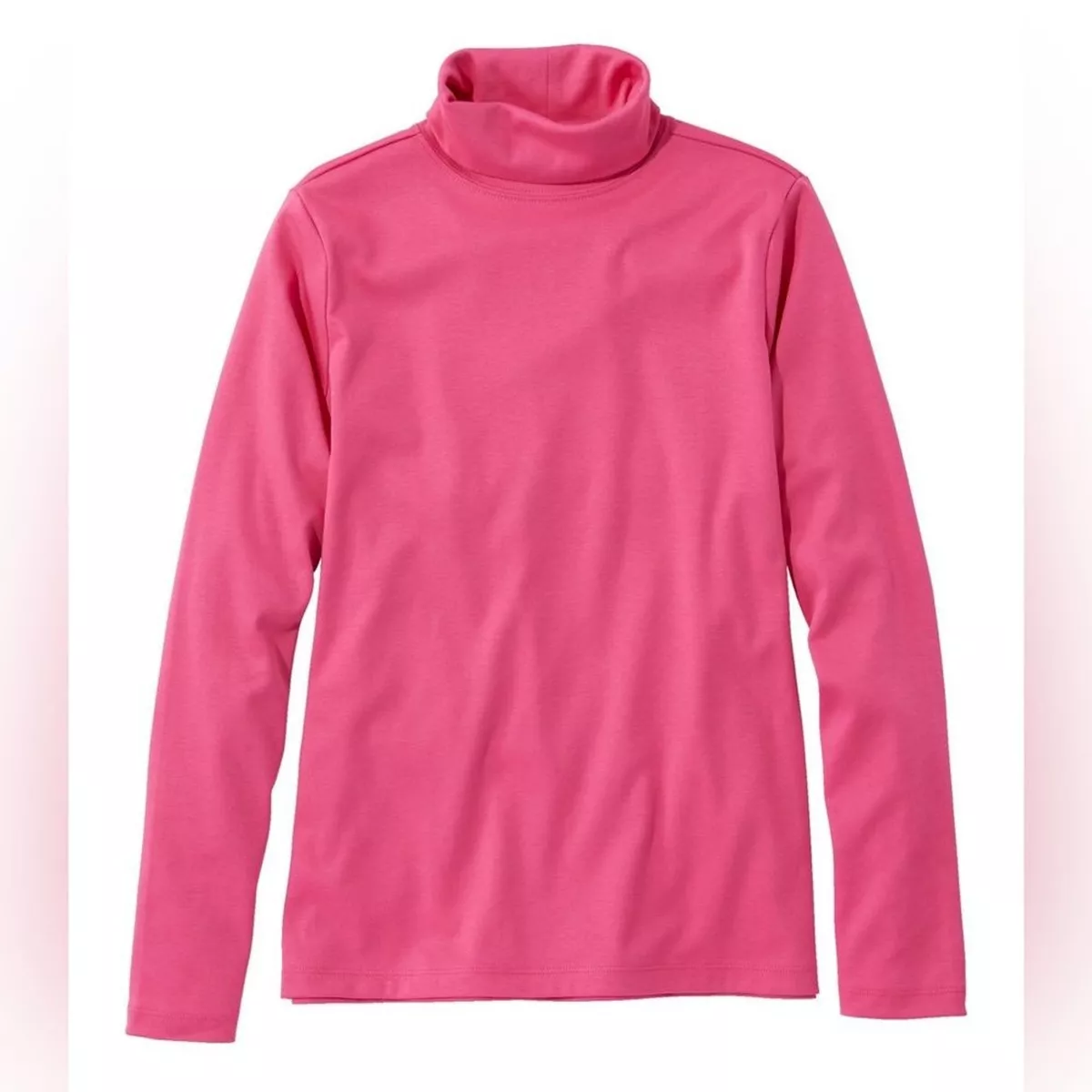Pink cotton turtleneck cheap