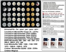 M&uuml;nztableaus-Schwarz-40-runde-F&auml;cher-32,5mm-LOOK-12337-40-32,5-bis-Caps-27,5