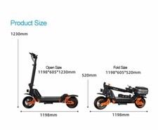 monopattino elettrico Ruitoo m4 max 48v 15.6 ah 1000W di motore gomma da 10''