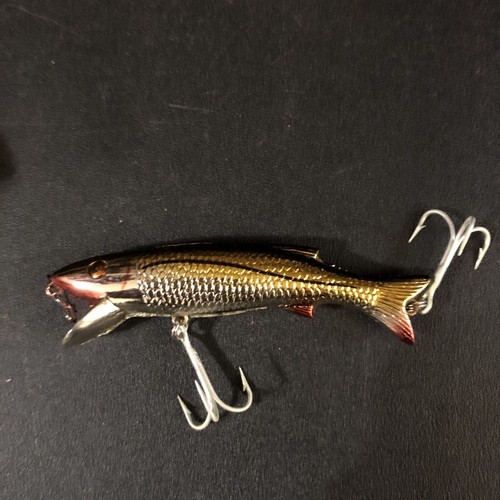 Vintage Doll Shal A Minner Vintage Doll Lures Gold Silver Black Back SHALLOW - Picture 5 of 10
