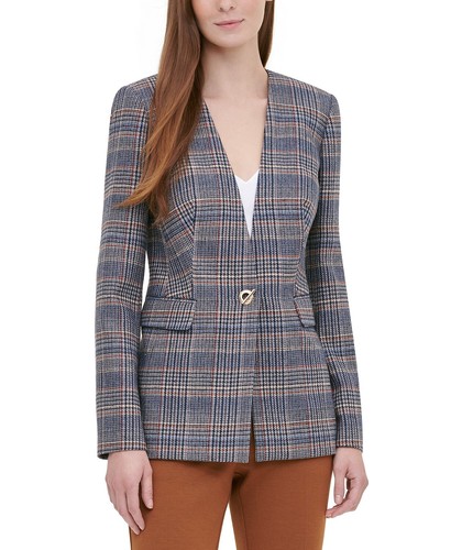 Calvin Klein Glen Plaid Toggle Closure 