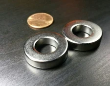4 Large Neodymium N52 Ring Magnets Super Strong Rare Earth  1" x 1/4"