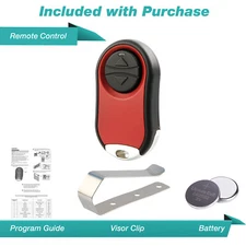Garage Door Opener 2-Button Remote Mini Red for Universal Chamberlain 374UT