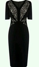  BNWT COAST Size 10 ASHER BLACK LACE MONO Bodycon DRESS