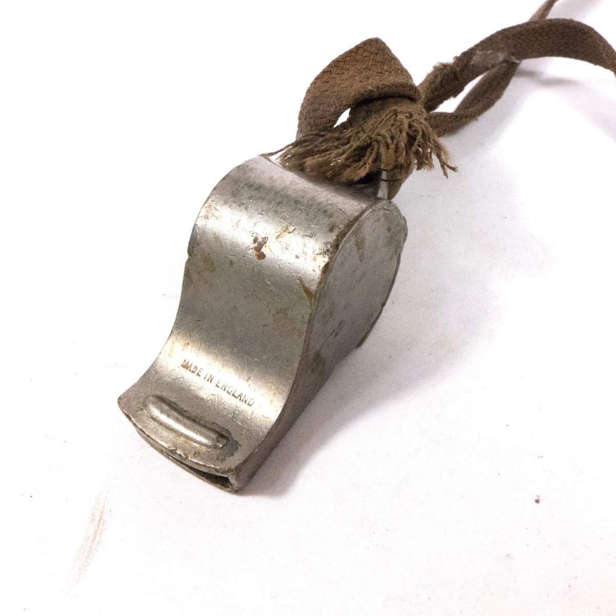 Ancien Sifflet D'Arbitre Thunderer – Laiton Nickelé – Fabriqué En Angleterre – 1,80 Pouce