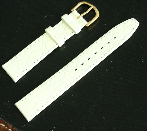 Bracelet pour montre 20 mm Noir cuir Lézard