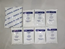 LOT of 8 Glacier & Uline Gel Ice Packs: Gel Refrigerant Cold packs for Shipping 
